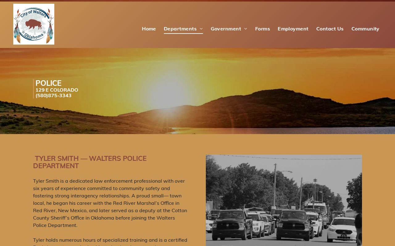 Walters, Cotton County warrant records Walters Police Department contact